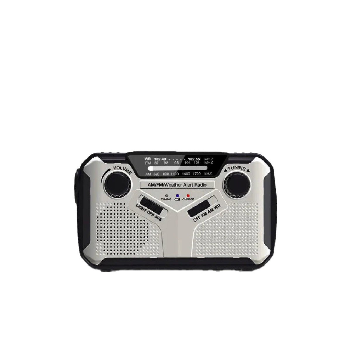 Noodradio AM/FM met LED Zaklamp & Powerbank – Oplaadbaar via Zonne-energie, Dynamo & USB – 3000mAh Noodvoorziening voor Crisis & Stroomuitval