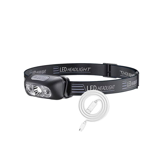 500 Lumen USB Oplaadbare Hoofdlamp – LED Noodverlichting met Bewegingssensor voor Noodsituaties, Survival & Outdoor Gebruik