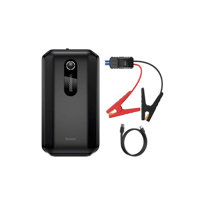 Draagbare Auto Jumpstarter 1000A – 12V Noodstart Booster met Powerbank 10000mAh – Voor Benzineauto’s tot 4.0L