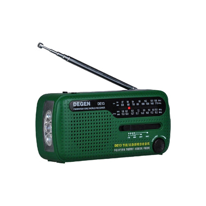 Draagbare Noodradio op Zonne-energie – Wereldbandradio met Handmatige Dynamo, Powerbank, Zaklamp & Alarmfunctie