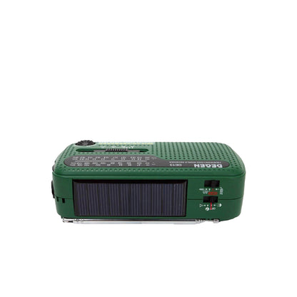 Draagbare Noodradio op Zonne-energie – Wereldbandradio met Handmatige Dynamo, Powerbank, Zaklamp & Alarmfunctie