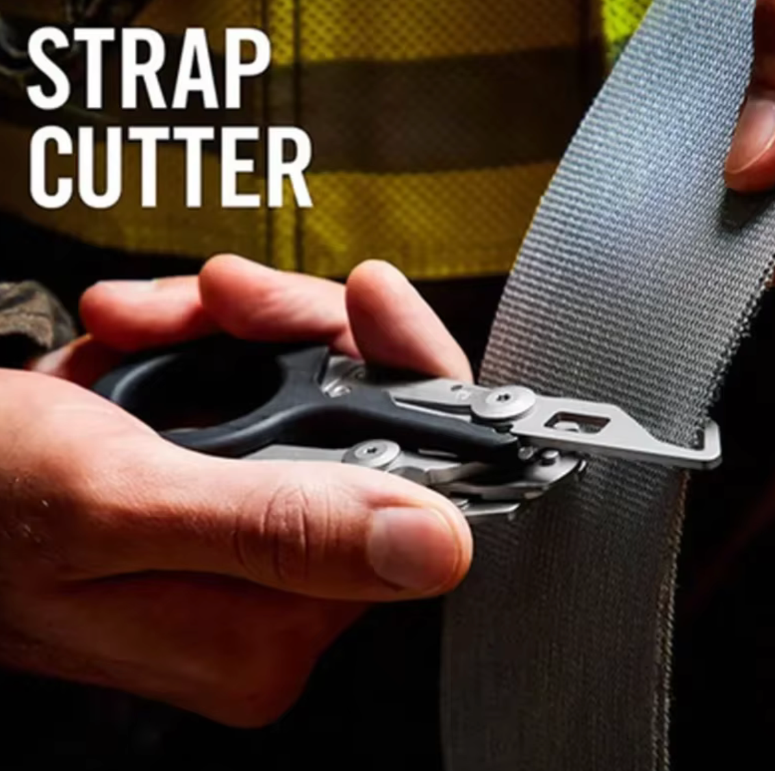 Opvouwbare Multitool Schaar – Met Veiligheidshamer & Gordelsnijder – Compact Noodhulpmiddel voor Auto & Outdoor