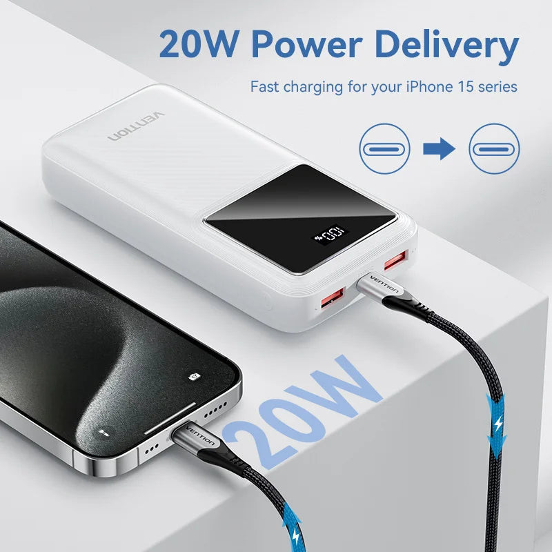 Vention Powerbank 22.5W – Snel en Krachtig Opladen Onderweg