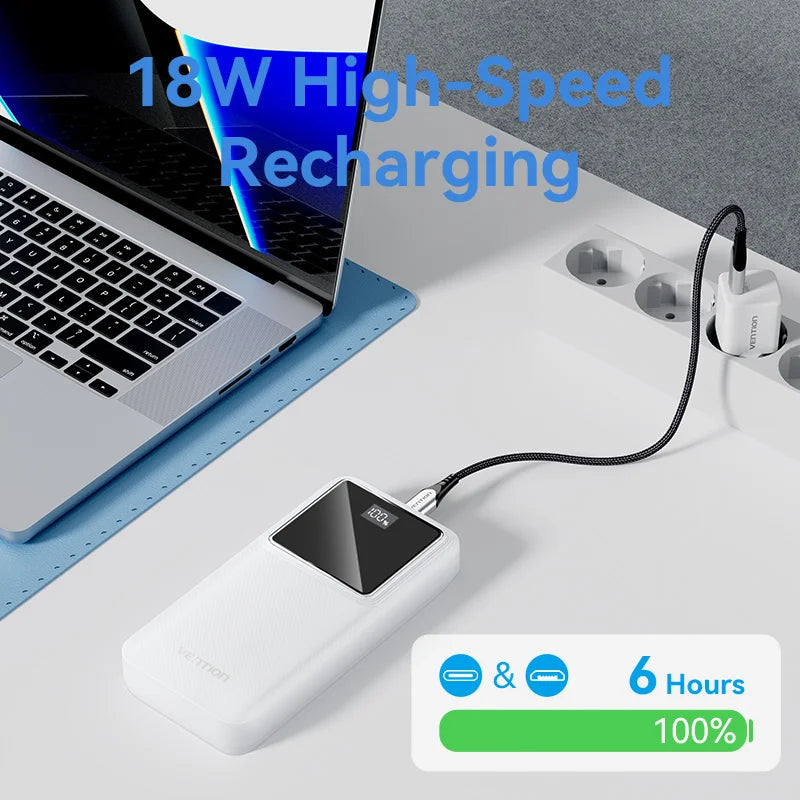 Vention Powerbank 22.5W – Snel en Krachtig Opladen Onderweg