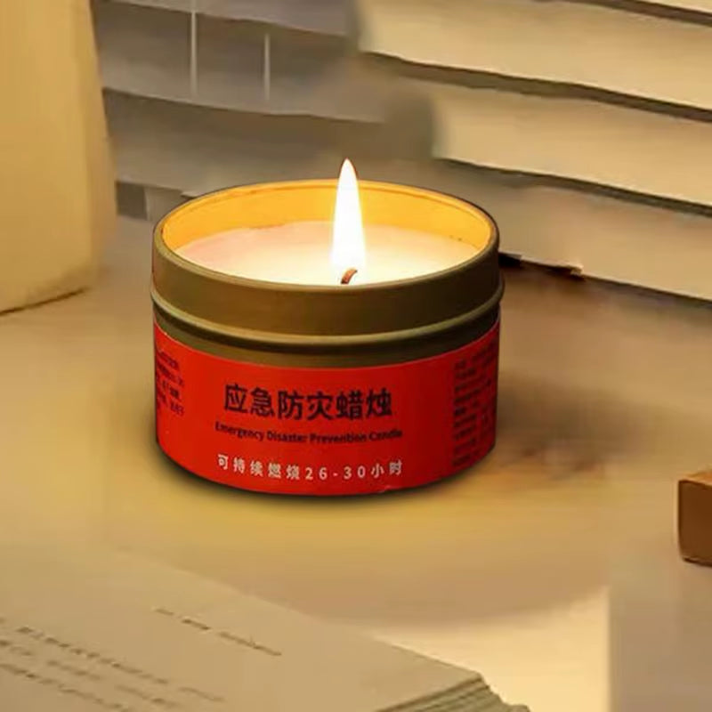 Emergency Candles for Power Outages 30 Hour Food Warmer Candle Windproof Camping Home Candle for Fishing Hiking